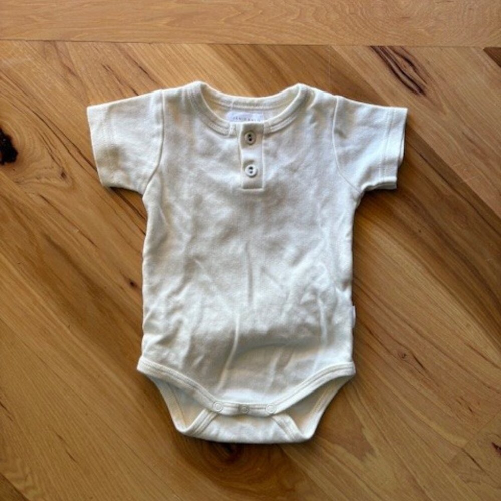 EUC Jamie Kay Organic Cotton Darcy Tee Bodysuit in Buttermilk